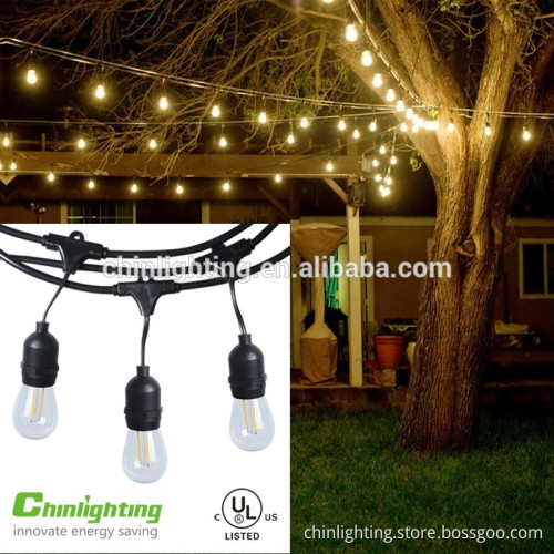 S14 led filament string lgiht plastic bulb string light ST64 filament bulb